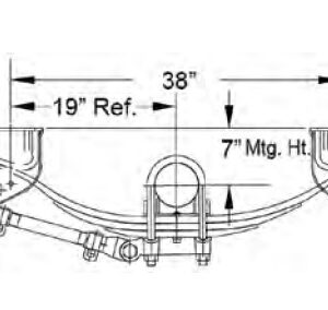 HUTCH SINGLE AXLE SUSP 5" RD W/354-00 SPRINGS